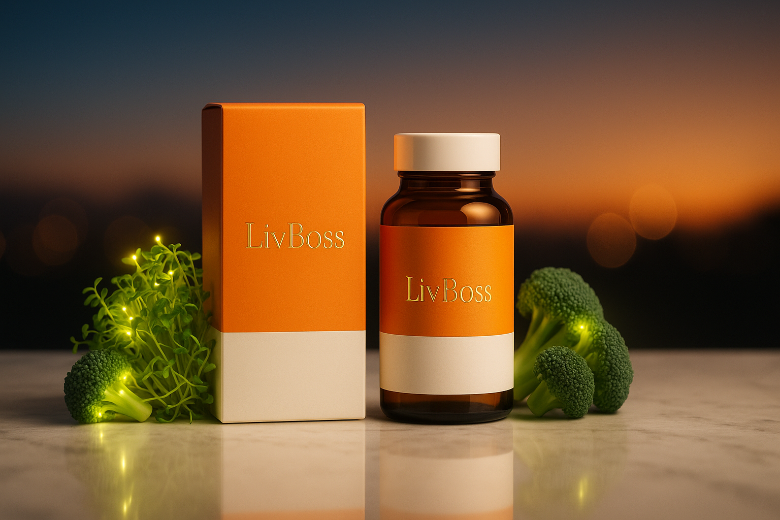 LivBoss premium broccoli sprout liver support supplement